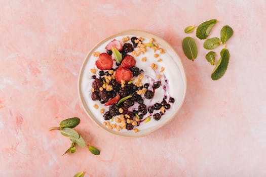 colorful smoothie bowl with fruits