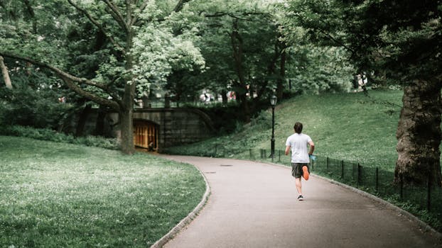 man jogging outdoors