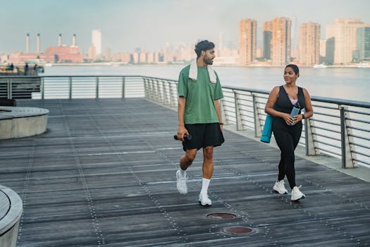 A fit man exercising in the morning