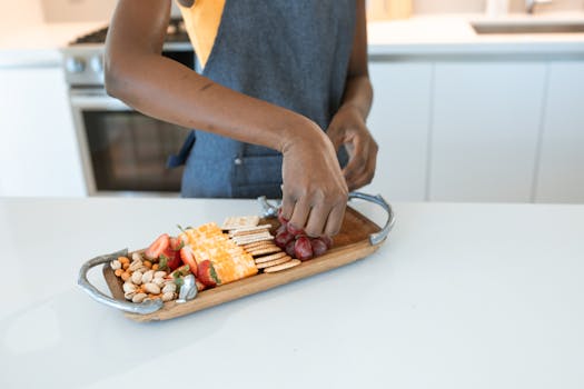 nurse preparing healthy snacks