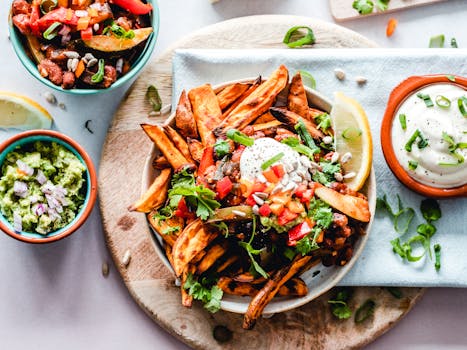 colorful plate of healthy food