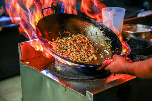 image of a man cooking healthy food