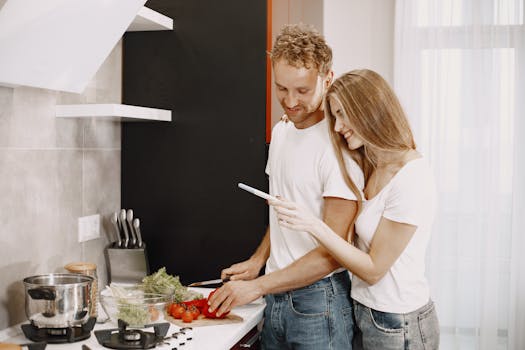 man preparing healthy meals