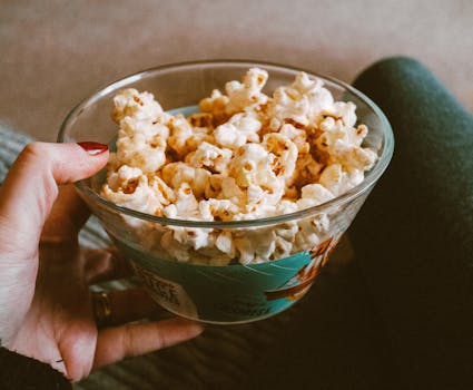 popcorn in a bowl