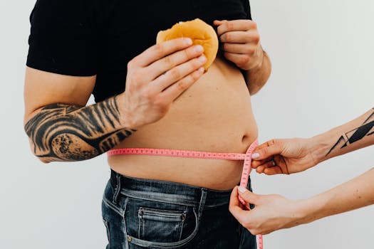 image of a man measuring food portions