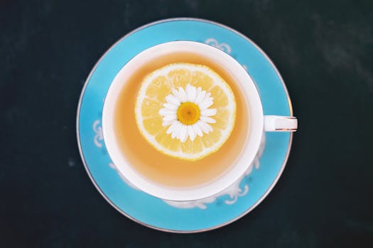 a cup of vibrant herbal tea